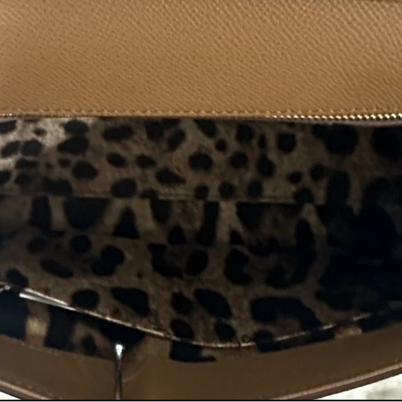 DOLCE & Gabbana Sicily Dauphine Leather Crossbody Top Handle Purse Bag Caramello - Picture 15 of 16